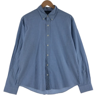 古着 ラルフローレン Ralph Lauren CUSTOM FIT 長袖 ボタンダウンチェックシャツ メンズL相当/eaa539073