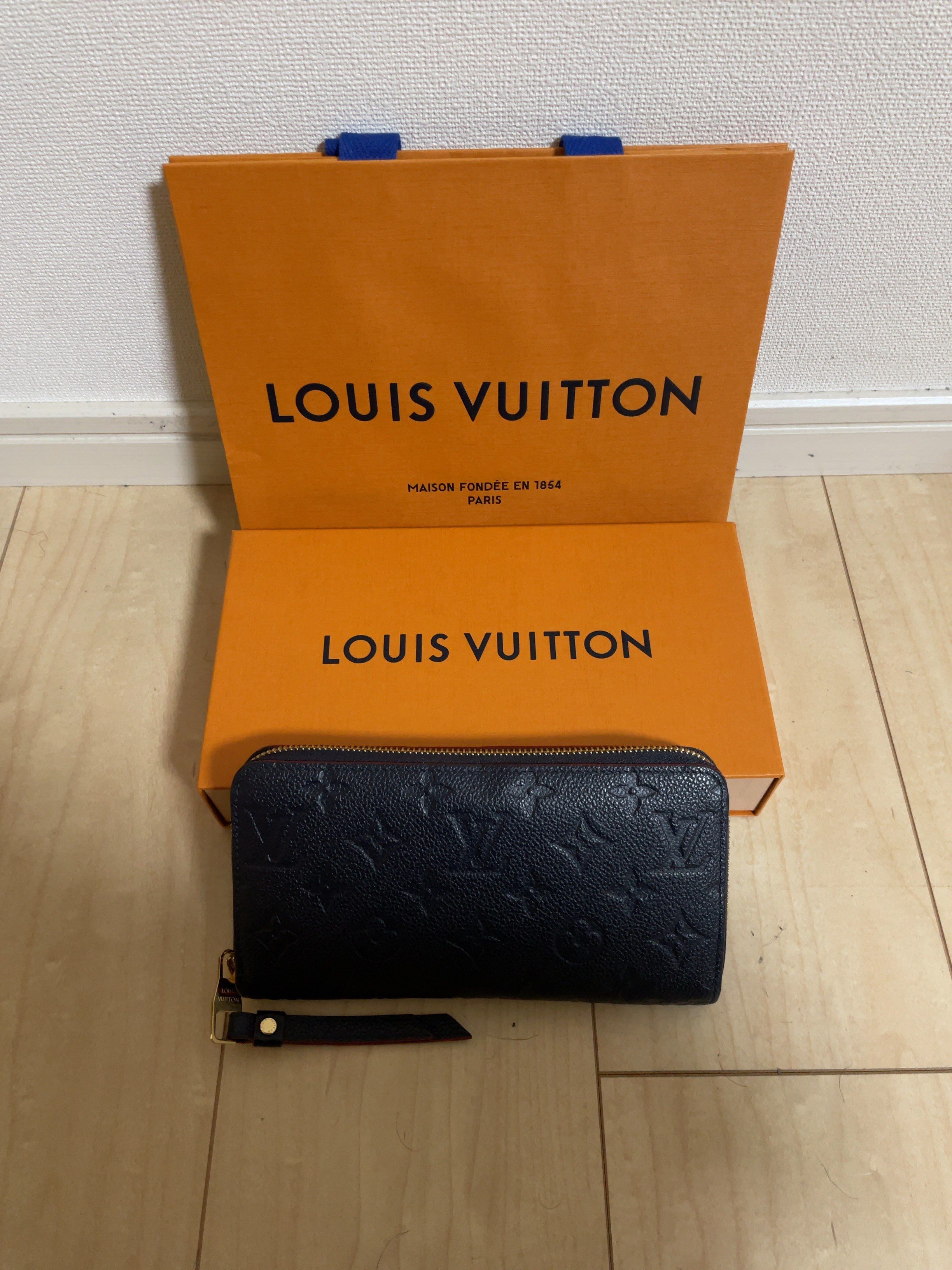Louis Vuitton Zippy Wallet Monogram Empreinte "Marine Rouge"