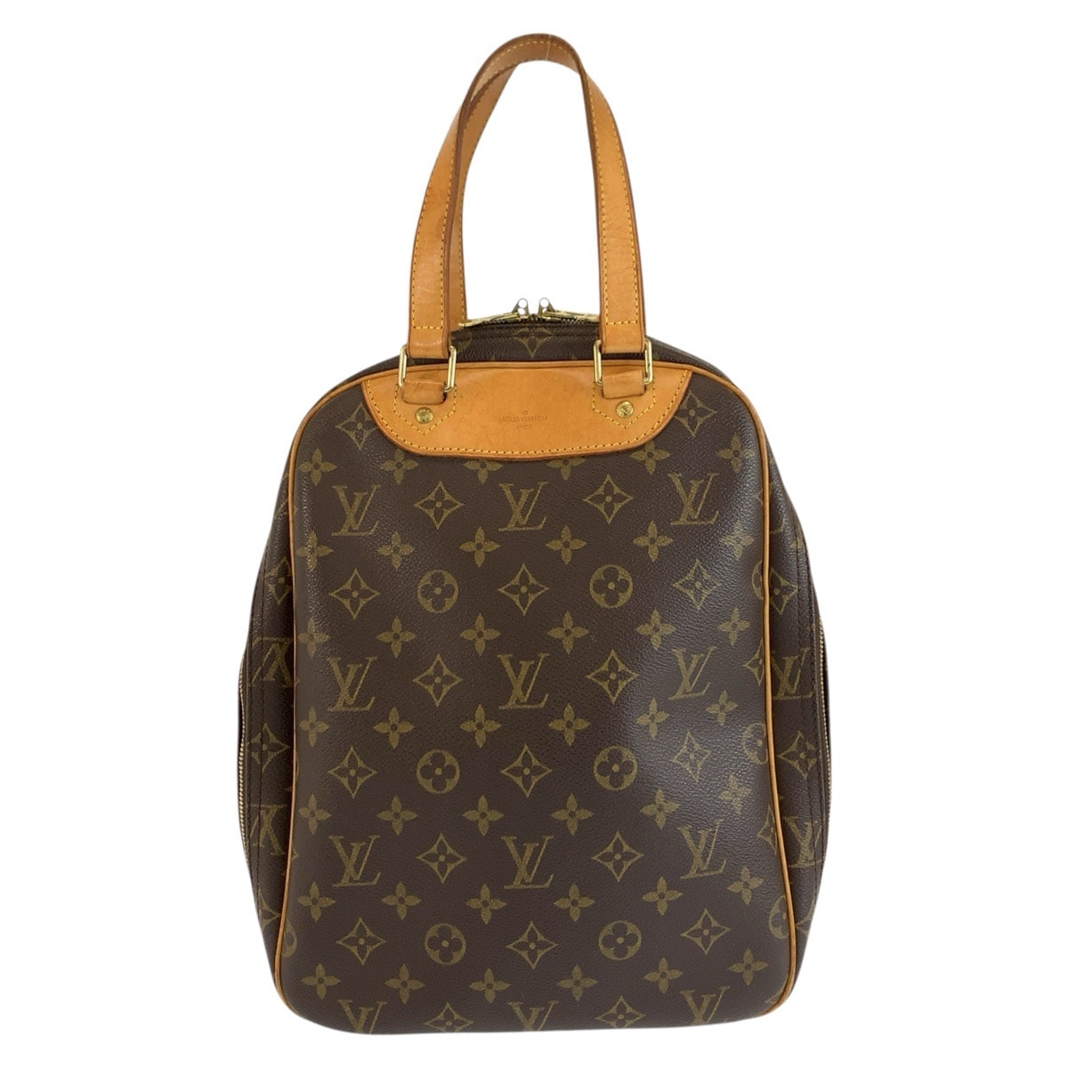 LOUIS VUITTON ルイヴィトン モノグラム エクスキュルシオン ブラウン ゴールド金具 PVC レザー/ ハンドバッグ 1-0294269 【中古】