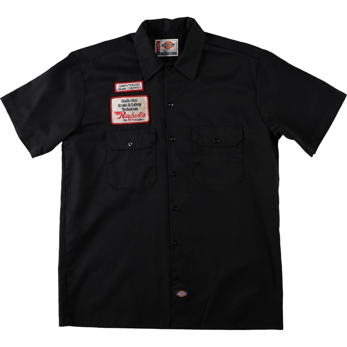 古着 ディッキーズ Dickies 半袖 ワークシャツ ボックスシャツ メンズL相当/eaa665190