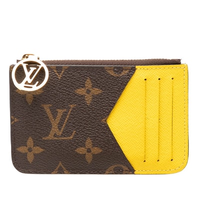 ルイ ヴィトン モノグラム ポルトカルト ロミー カードケース M81882 ジョーヌ イエロー ブラウン PVC レザー レディース LOUIS VUITTON 【中古】