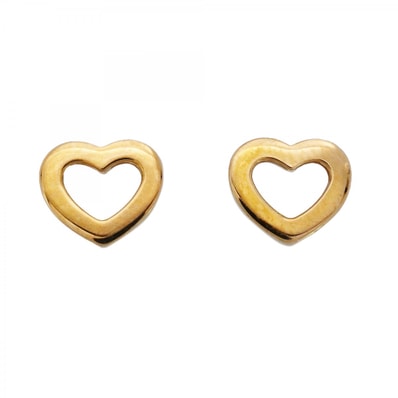 【6jdb0284】ティファニー ピアス メトロハート K18YG イエローゴールド【中古】レディース