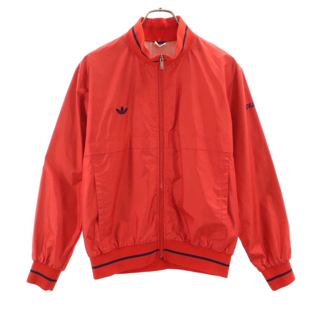 adidas アディダス 70s デサント製 ヴィンテージ 西ドイツタグ トレフォイルロゴ ナイロンジャケット M レッド系 ブルゾン