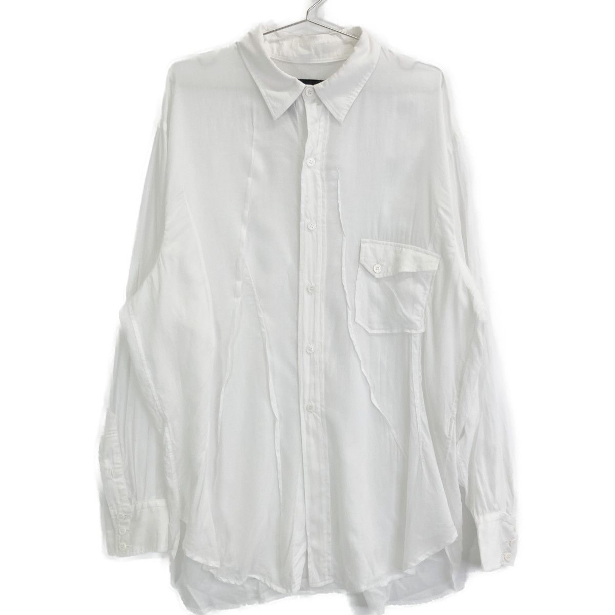 ヨウジヤマモト power of the White shirt パワー オブ ザ ホワイト シャツ【美品】PZ-B08-200 P・CELLULOSE LAWN J-FRONT DARTS SHIRT 長袖シャツ/ 3