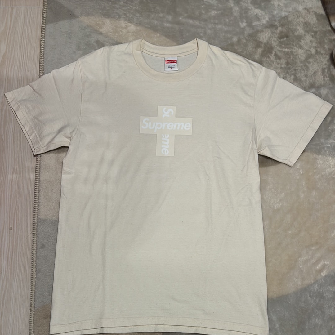 Supreme Cross Box Logo Tee "Natural"