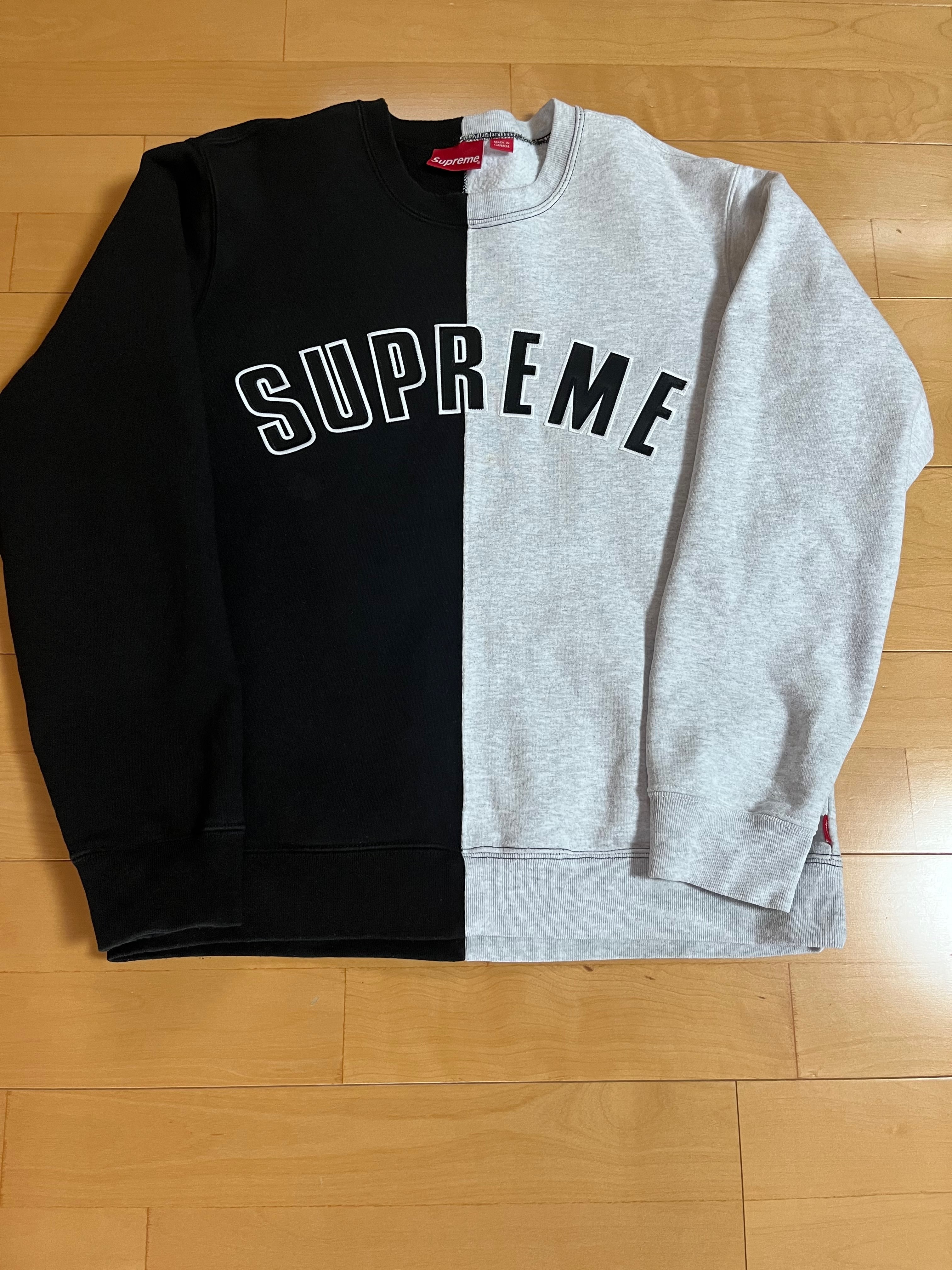 Supreme Split Crewneck Sweatshirt "Black"