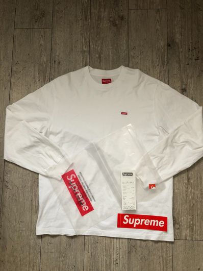 Supreme Small Box L/S Tee "White"(21SS)