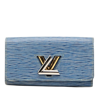 ルイ ヴィトン エピ デニム ポルトフォイユ ツイスト 長財布 M60963 ブルー レザー レディース LOUIS VUITTON 【中古】