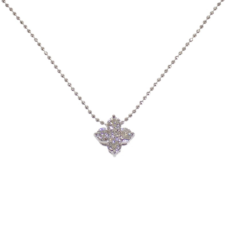 デザインジュエリー クローバー ネックレス Pt850プラチナ Pt900プラチナ ダイヤモンド レディース【中古】【Aランク】