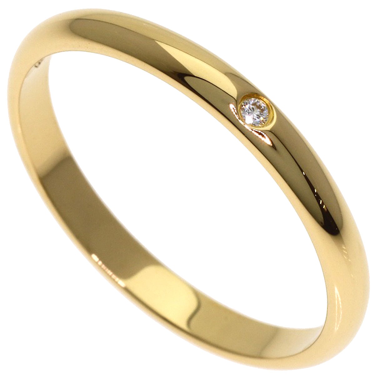 CARTIER カルティエ ウェディング 1P ダイヤモンド #57 リング・指輪 K18YG レディース [中古]