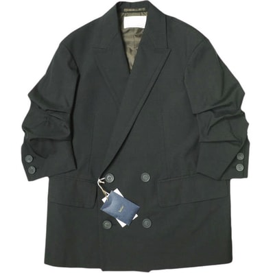 新品 kolor カラー 23AW 日本製 アームシュリンク ダブルジャケット 23WCM-J01104 1 BLACK 定価127,600円 テーラード アウター g22140