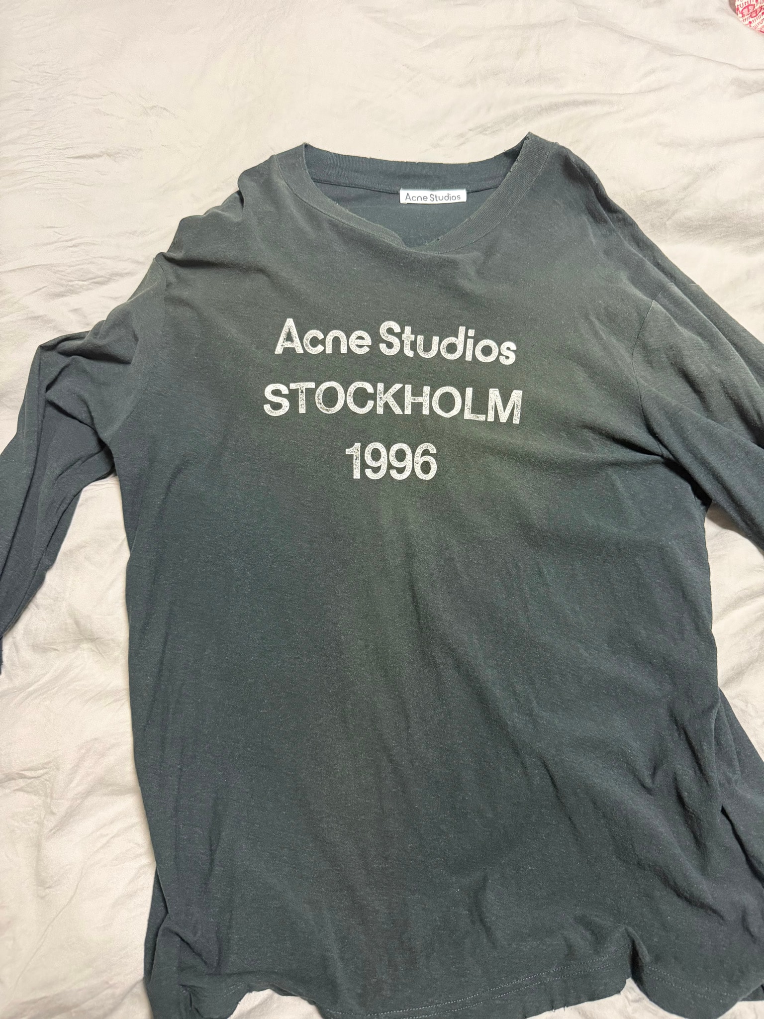 Acne Studios Logo T-Shirt - Relaxed Fit "Faded Black"