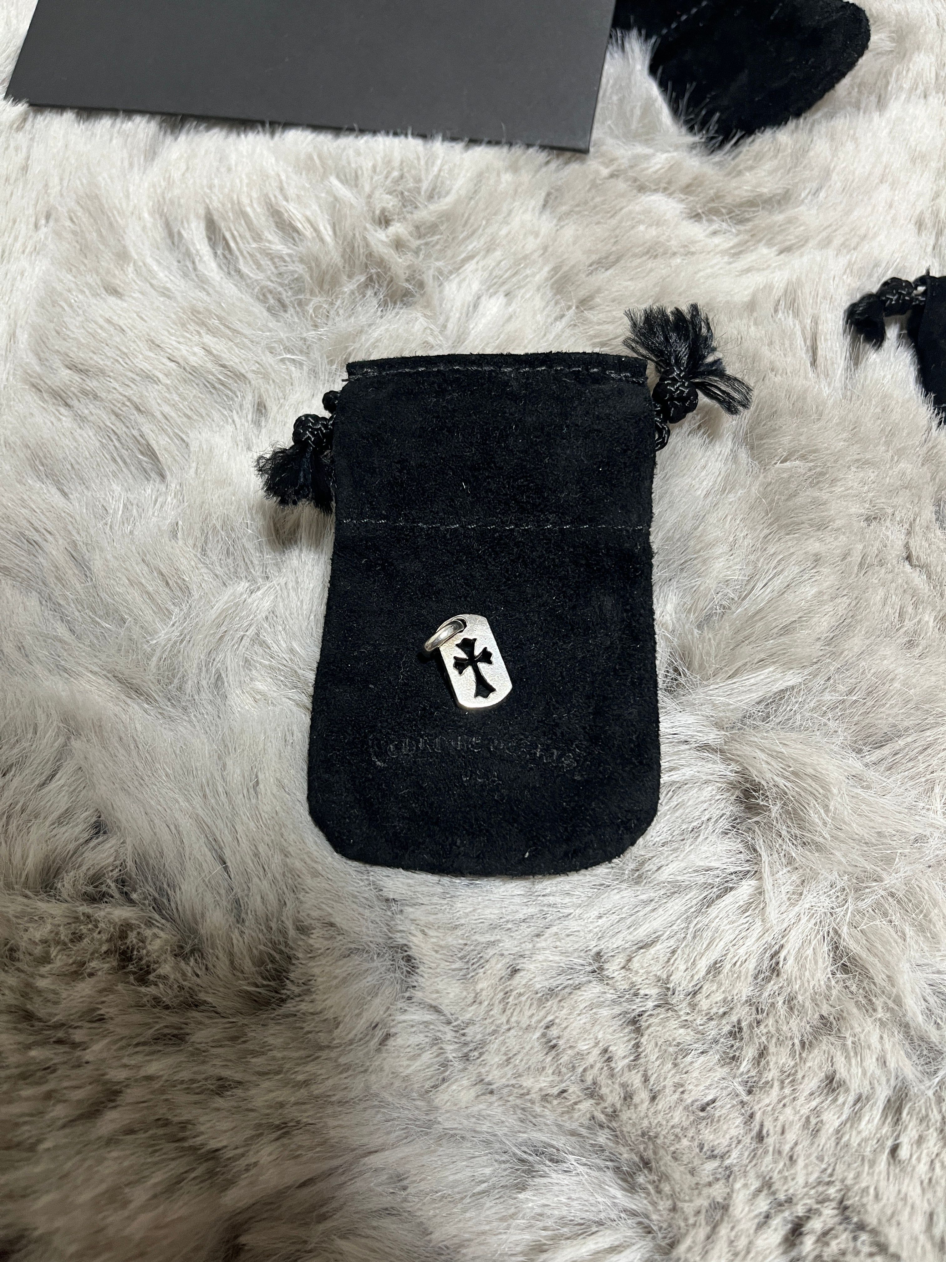 Chrome Hearts Dog Tag Tiny Cut Out Cross "Silver"