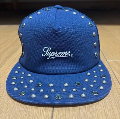 Supreme x b.b. Simon Studded Mesh Back 5-Panel "Navy"