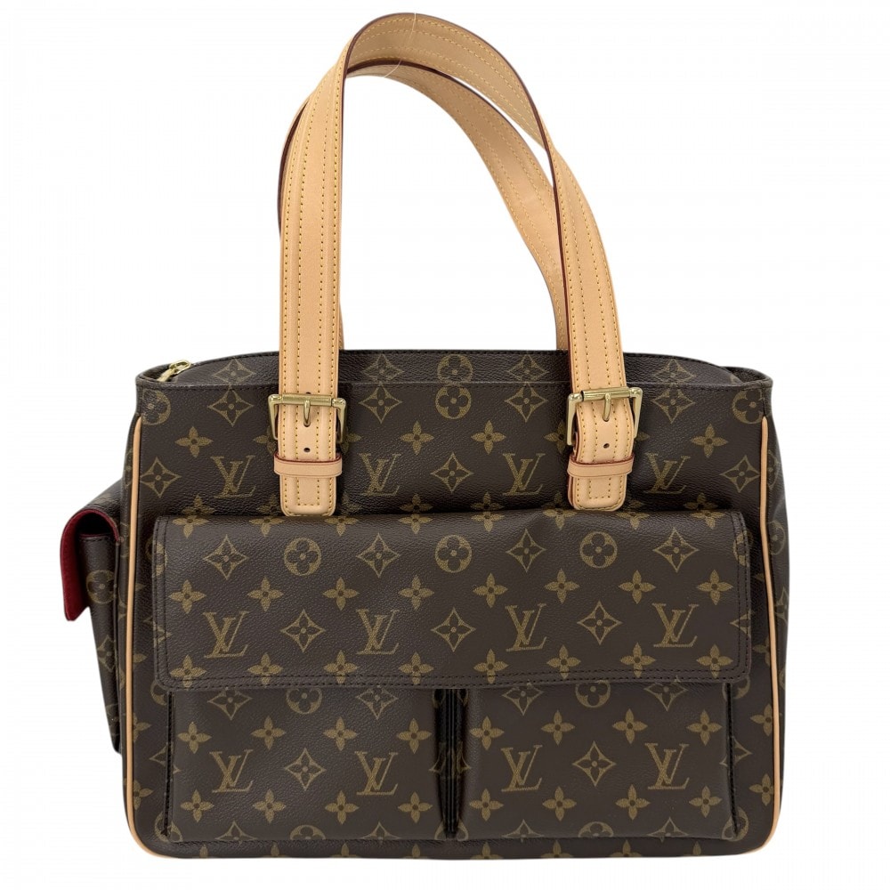 LOUIS VUITTON ルイヴィトン トートバッグ ミュルティプリシテ ハンドバッグ 肩掛け M51162 モノグラムキャンバス    ブラウン 茶 ゴールド金具 レディース【中古品】