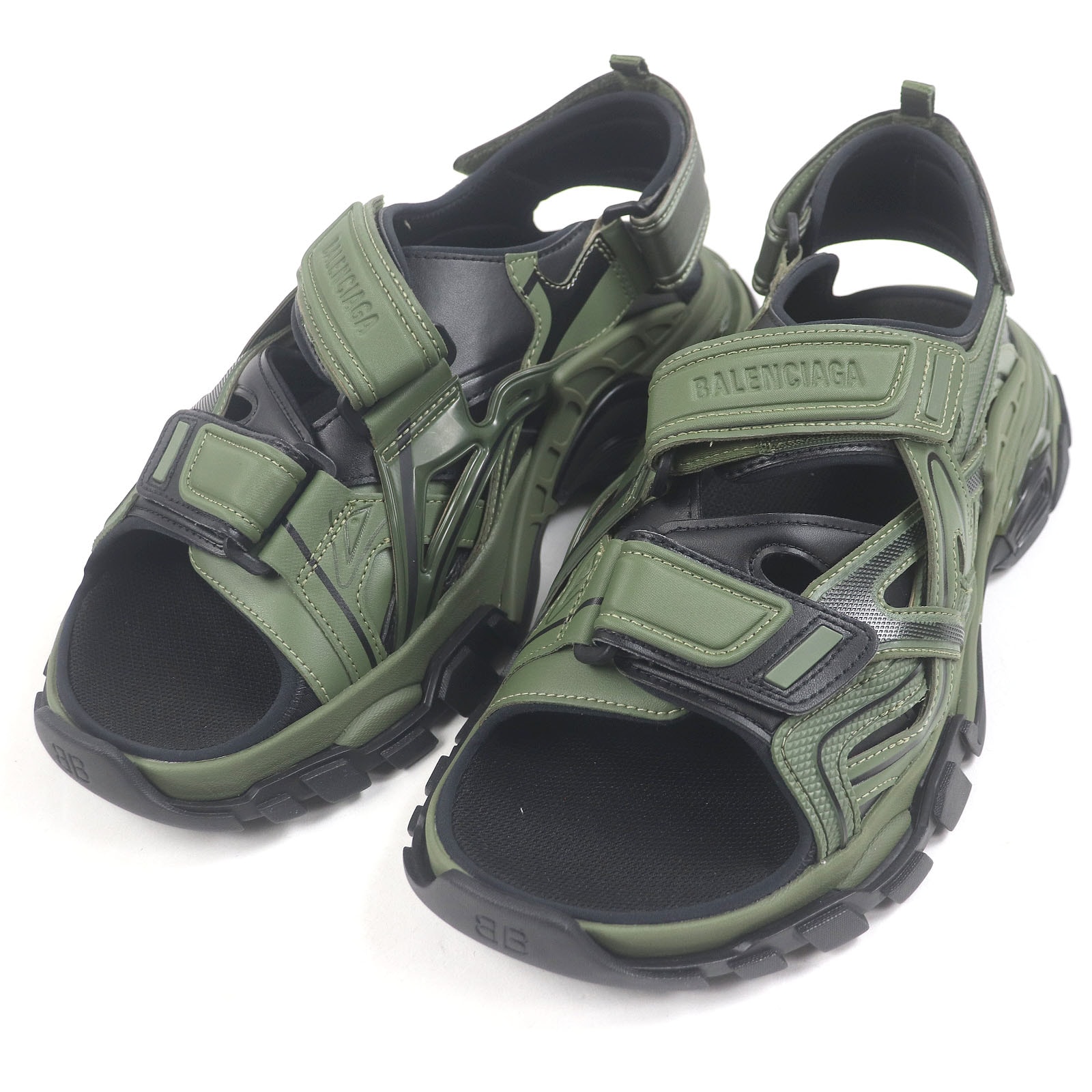 未使用品 バレンシアガ
 サンダル TRACK SANDAL カーキ メンズ 28.5 617542
