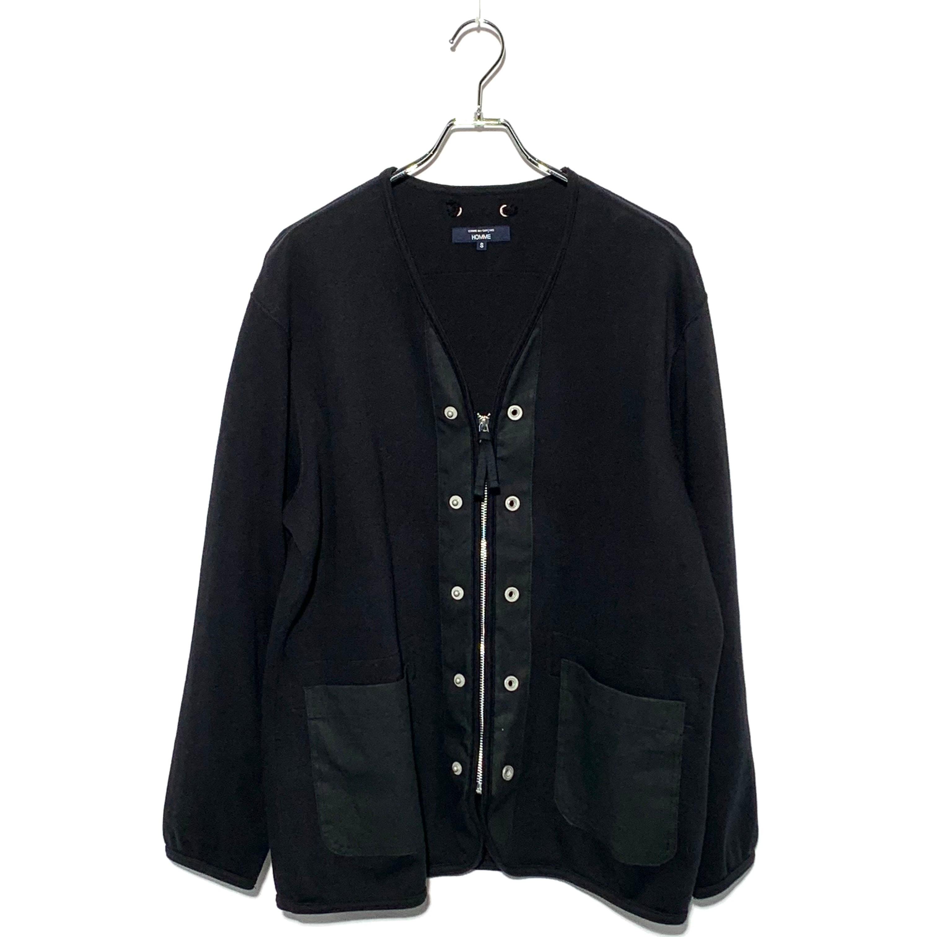 COMME des GARÇONS HOMME EYELET CARIGAN Black