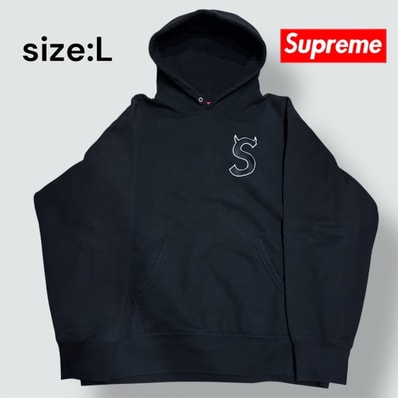 Supreme S Logo Hooded Sweatshirt "Black" (22FW)