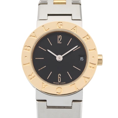 ブルガリ BVLGARI ブルガリ ブルガリ 腕時計 時計 K18(イエローゴールド) ステンレススチール レディース ブラック系 BB23SG 【中古】