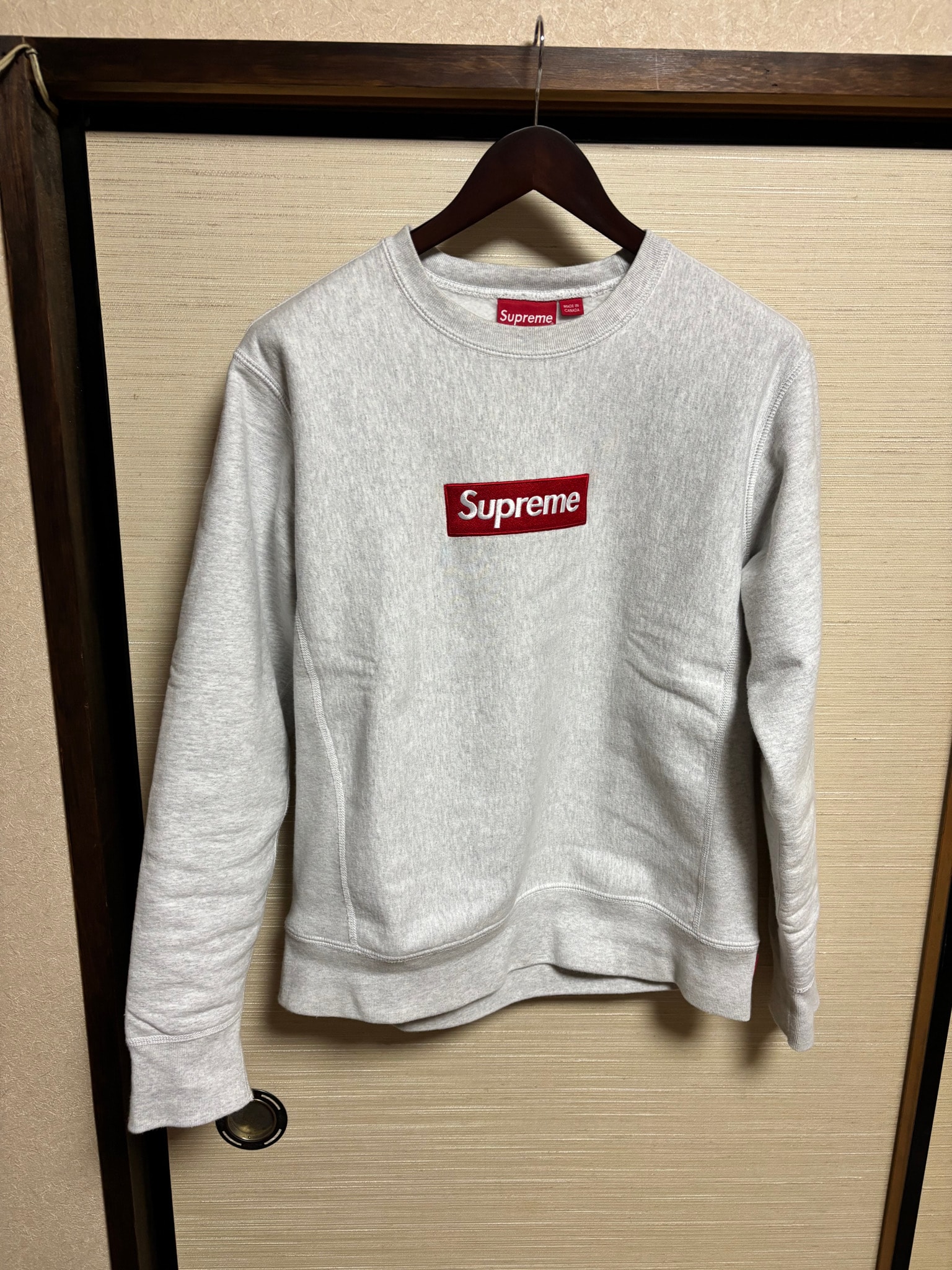 Supreme Box Logo Crewneck Sweatshirt "Ash Grey" (18FW)