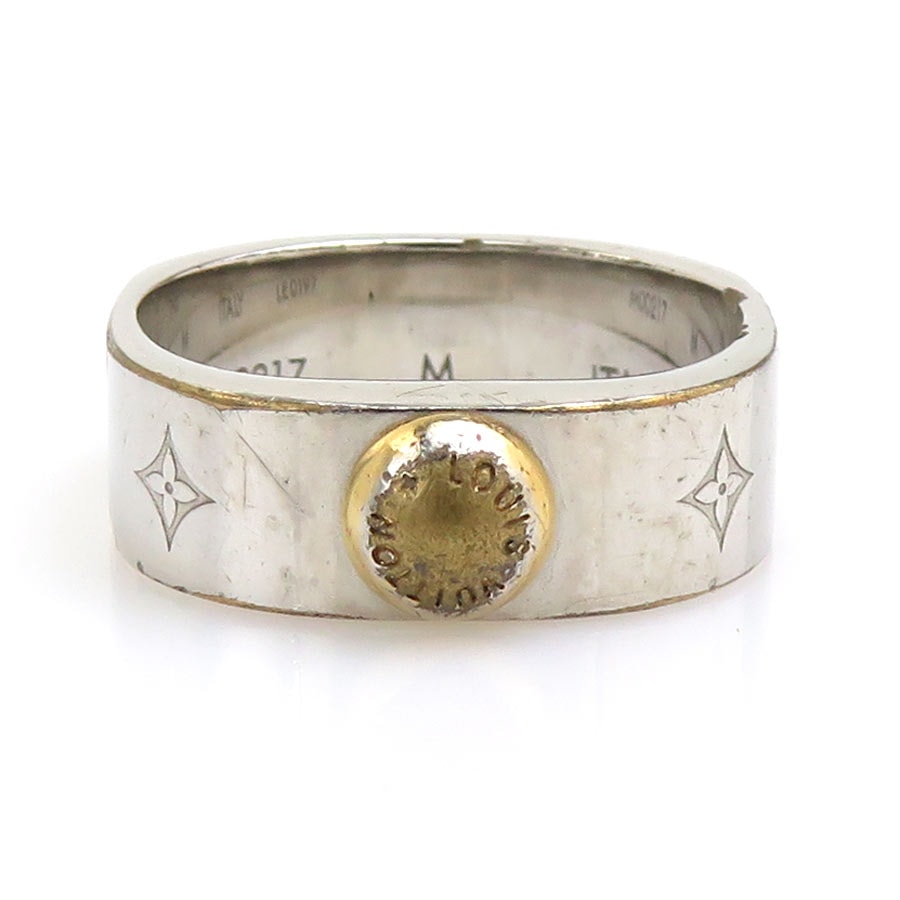 ルイ ヴィトン LOUIS VUITTON リング・指輪 リング ナノグラム メタル シルバー×ゴールド ユニセックス M00217 12号【中古】 h31955a