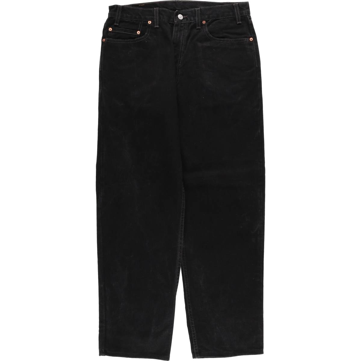 古着 00年代 リーバイス Levi's 550 RELAXED FIT ブラックデニム テーパードデニムパンツ USA製 メンズw36相当/evb033378