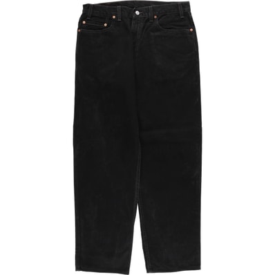古着 00年代 リーバイス Levi's 550 RELAXED FIT ブラックデニム テーパードデニムパンツ USA製 メンズw36相当/evb033378