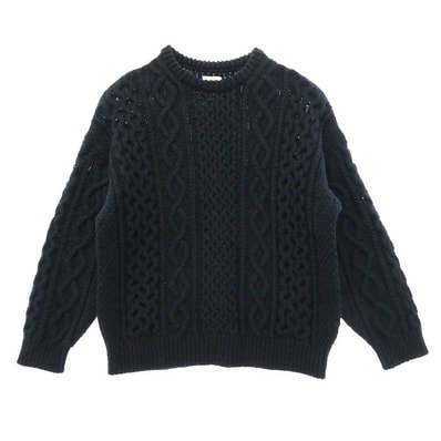 VISVIM ビズビム 21AW 0121405012002 AMPLUS CREW KNIT L/S アンプラス クルー ニット ロングスリーブ セーター ネイビー系 2【中古】