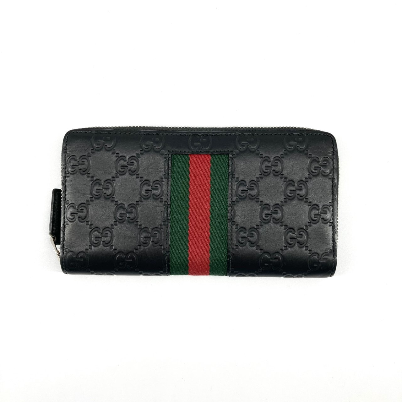 GUCCI(グッチ) グッチシマ シェリーライン ラウンドファスナー 408831 長財布 ブラック