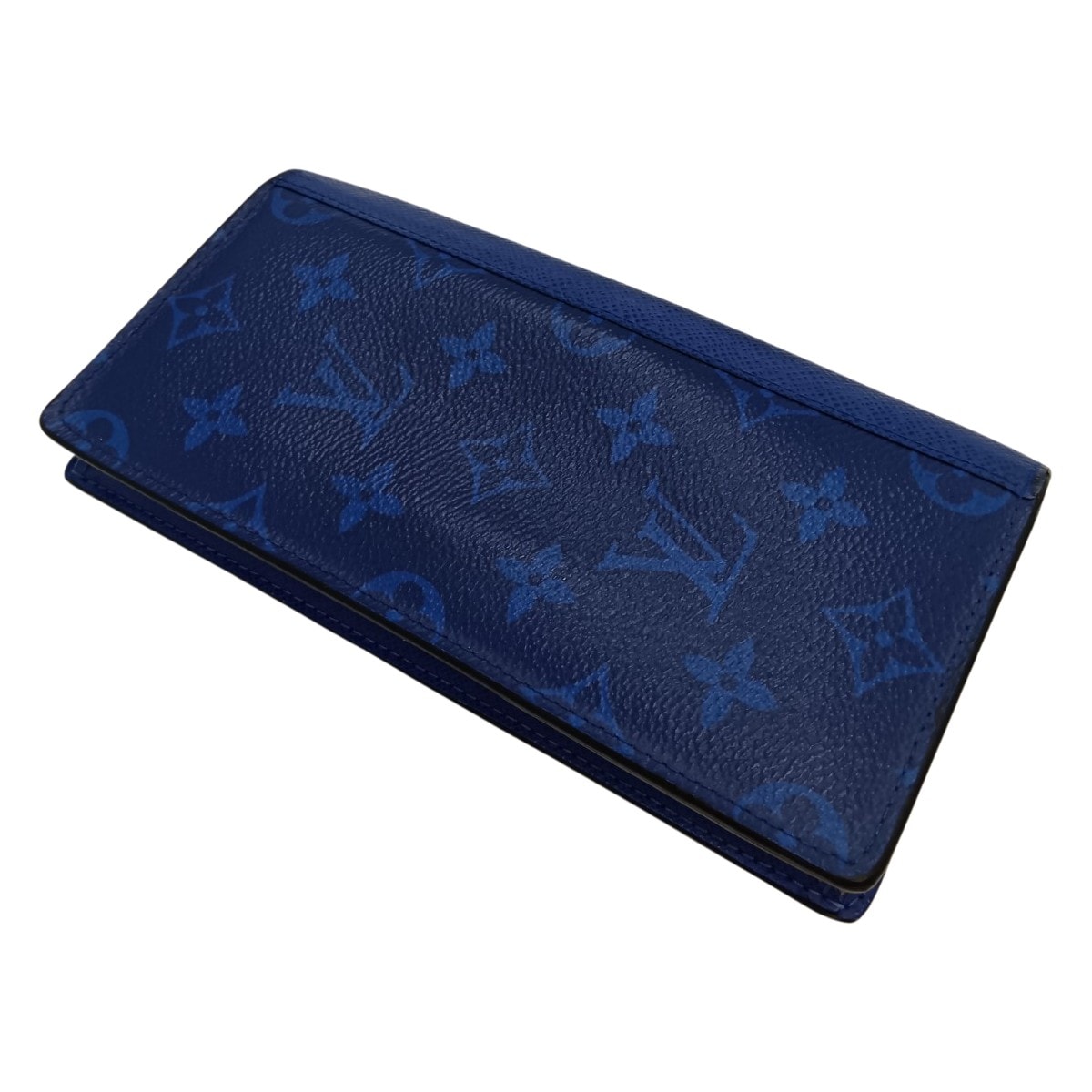 LOUIS VUITTON ルイヴィトン モノグラム タイガラマ ポルトフォイユブラザ 2つ折り長財布 M30297 ブルー 型崩れ有 NFC確認