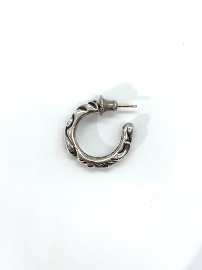 Chrome Hearts Hoop Scroll 1 Earrings "Silver"