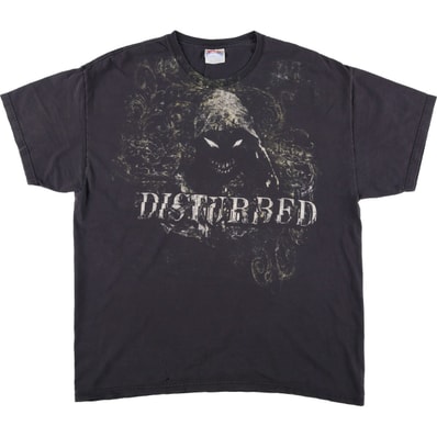 古着 00年代 ヘインズ Hanes DISRURBED ディスターブド バンドTシャツ バンT メンズXL相当/eaa621771