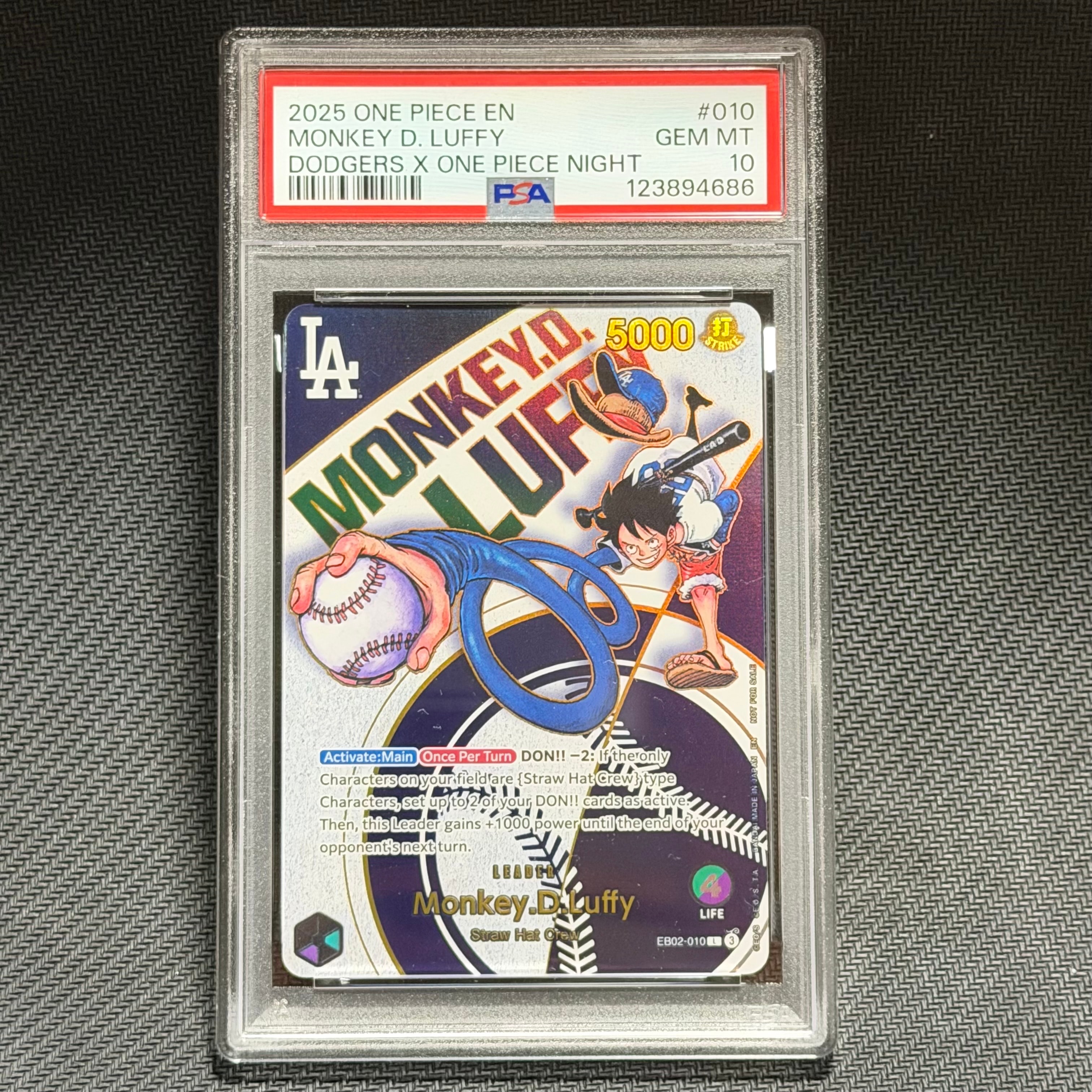 PSA10】モンキー・D・ルフィ L [EB02-010]【英語版】(プロモーション