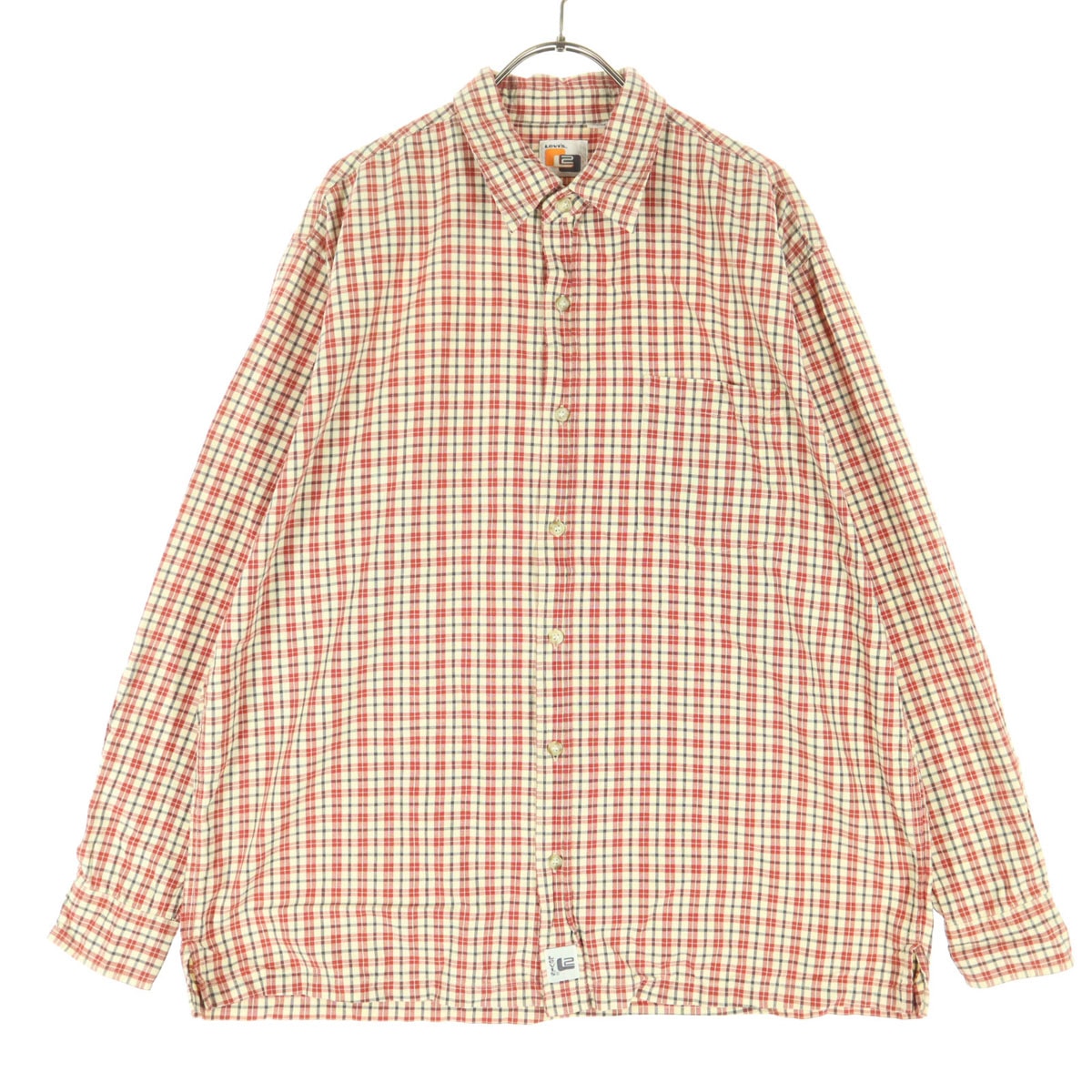 Levi's リーバイス 00s オールド チェック柄 長袖 コットンシャツ L レッド