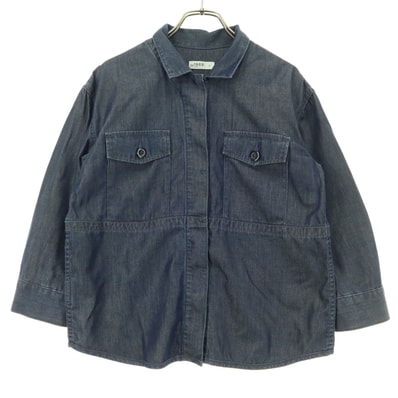 GAP ギャップ 7分袖 デニムシャツ S ブルー系