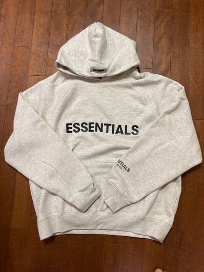 FEAR OF GOD ESSENTIALS 3D Silicon Applique Pullover Hoodie "Oatmeal"