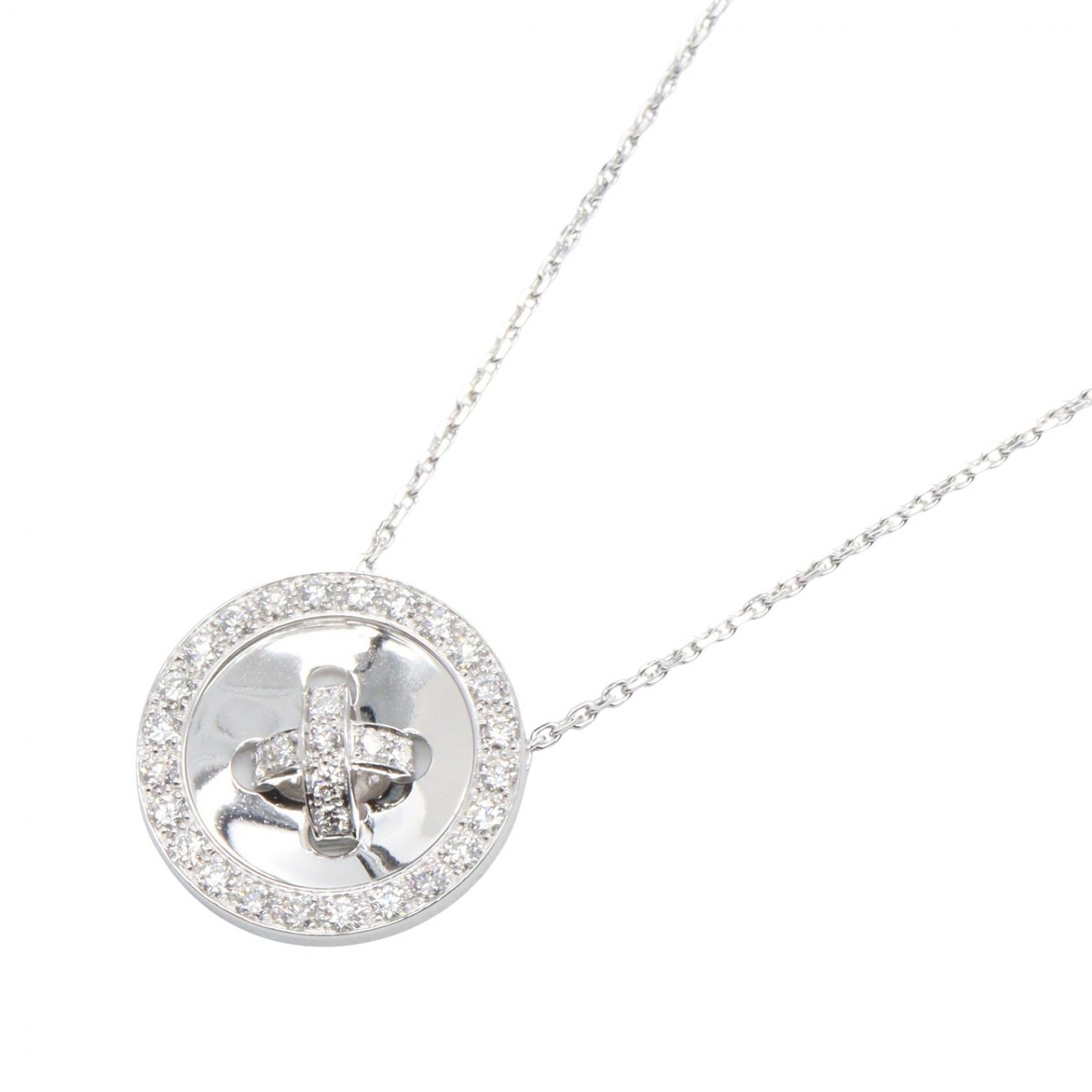 ヴァンクリーフ&アーペル Van Cleef & Arpels ブトニエール ダイヤ ネックレス ネックレス ジュエリー K18WG(ホワイトゴールド) ダイヤモンド レディース シルバー系 / クリア系 【中古】