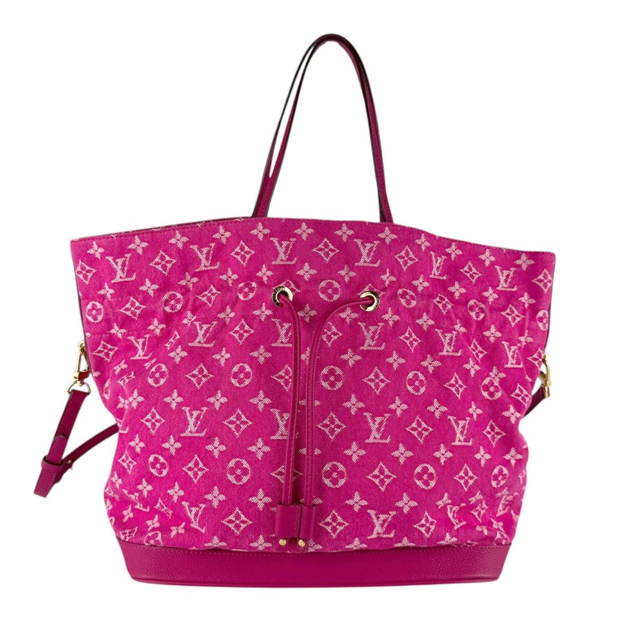 ルイ ヴィトン LOUIS VUITTON ハンドバッグ ショルダーバッグ モノグラムデニム ノエフル MM モノグラムデニム ピンク ゴールド レディース M40870【中古】 z8169