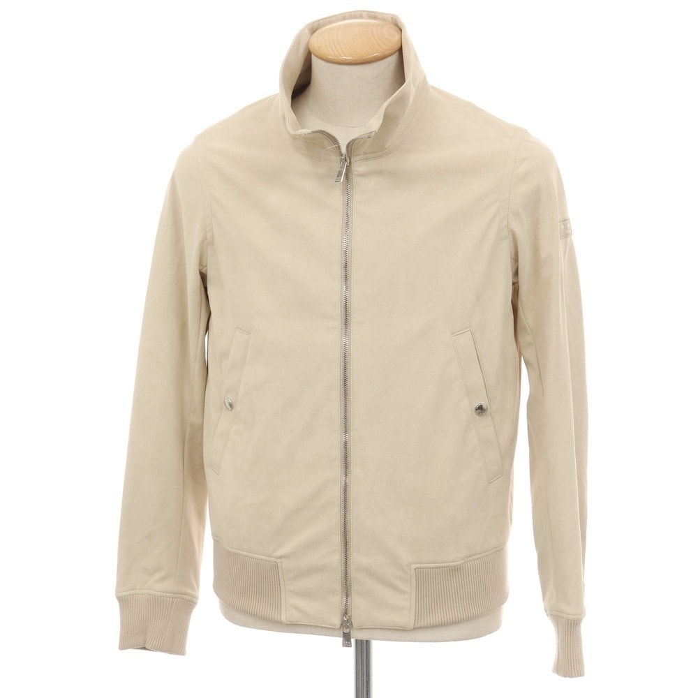 【中古】タトラス TATRAS 人工皮革 スエード フェイクレザー スタンドカラー ダブルジップブルゾン ライトベージュ【サイズ1】【メンズ】