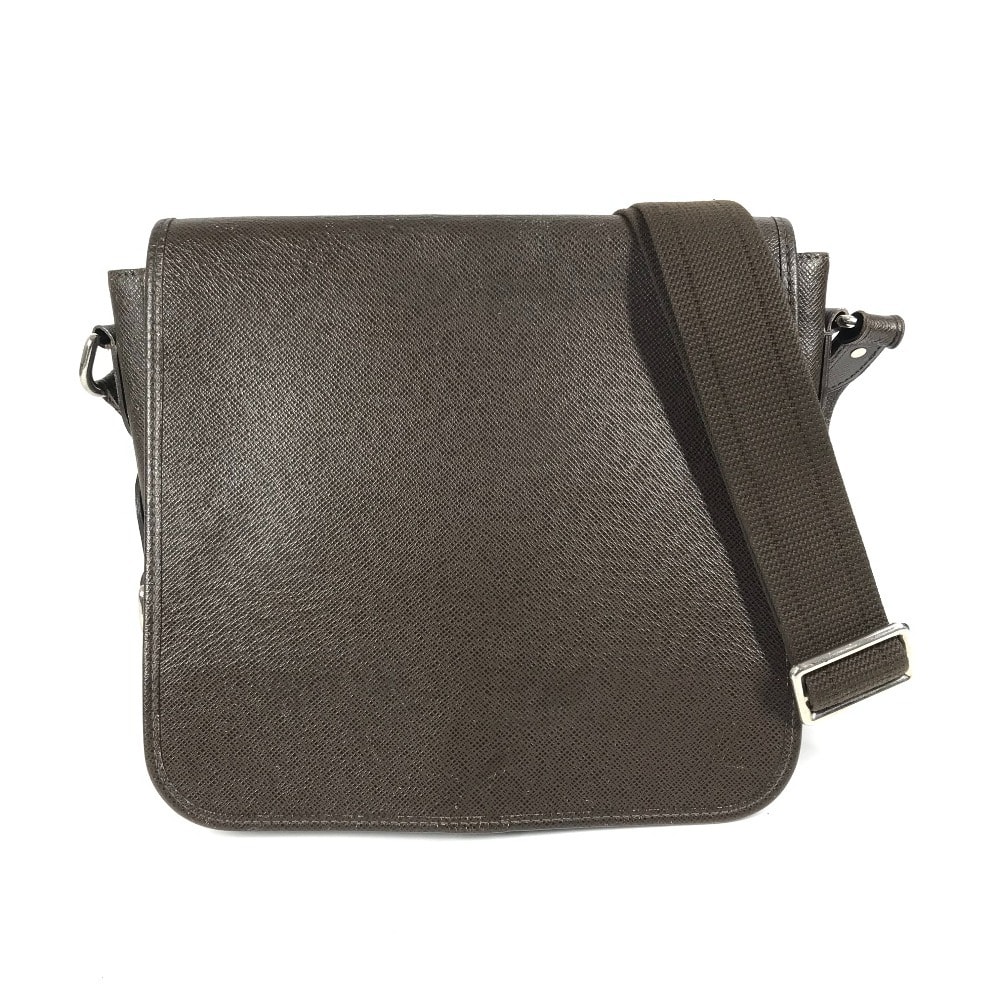 ルイヴィトン LOUIS VUITTON アンドレイ M32488 タイガ 斜め掛け メッセンジャーバッグ フラップ ショルダーバッグ タイガレザー グリズリ ブラウン