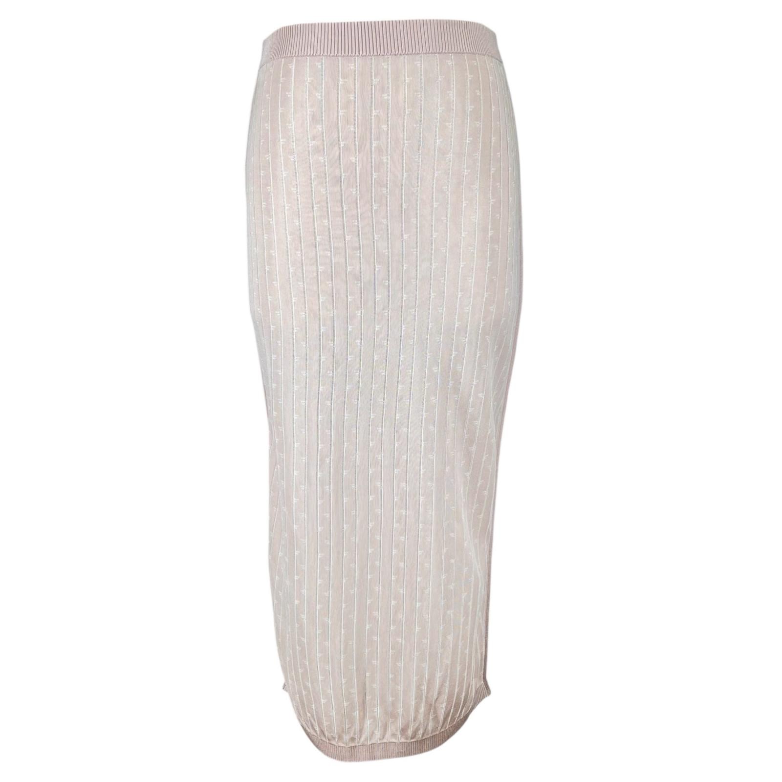 未使用品 フェンディ スカート ベビーピンク レディース 40 FZQ689