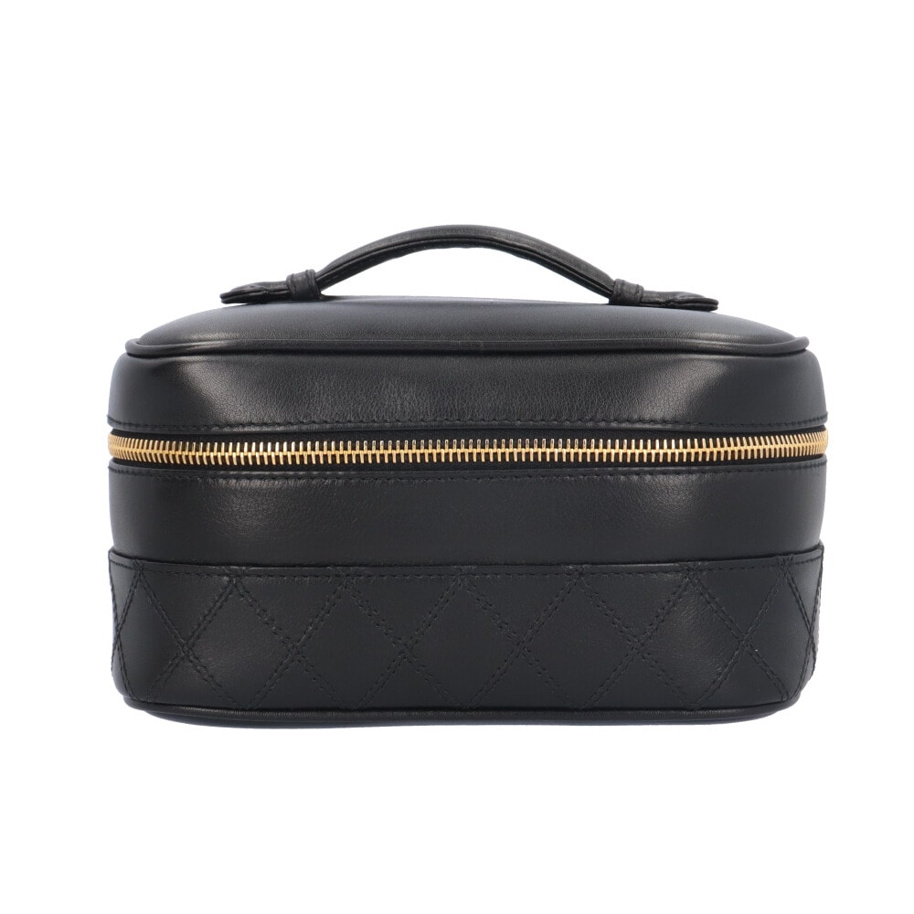 シャネル ピコローレ バニティバッグ ハンドバッグ レザー A01618 ブラック レディース CHANEL  中古