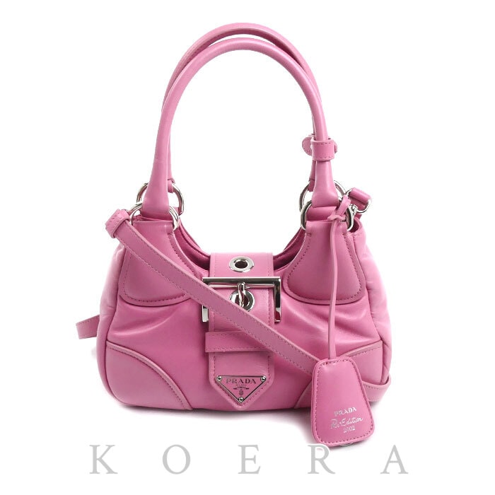 PRADA プラダ ムーン Re-Edition 2002 2Wayショルダーバッグ ピンク 1BA381_2DYI_F0410 レディース【中古】【美品】