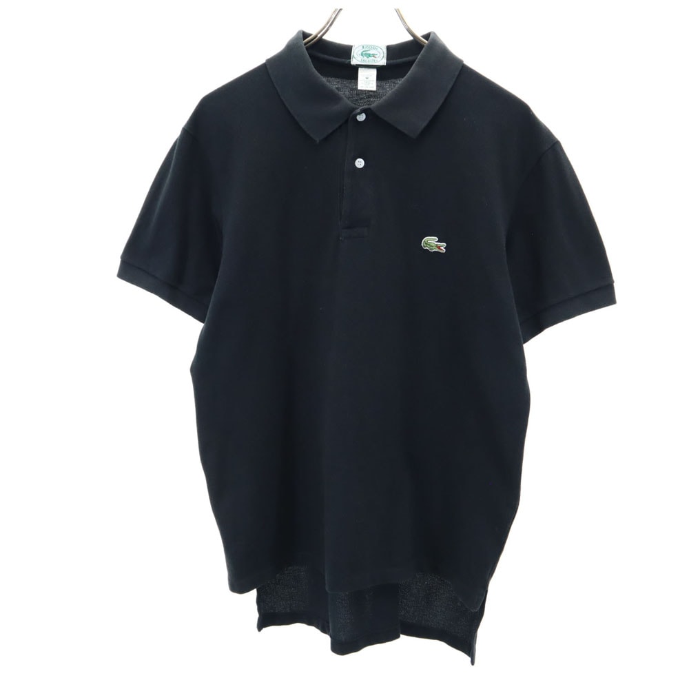 IZOD LACOSTE アイゾッドラコステ 90s オールド 半袖 ポロシャツ M ブラック 鹿の子