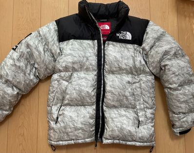 Supreme x The North Face Nuptse Jacket "White Paper Print"