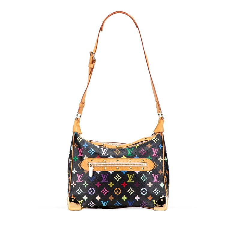 ルイ ヴィトン モノグラム マルチカラー ブローニュ ショルダーバッグ M92638 ノワール ブラック PVC レザー レディース LOUIS VUITTON 中古