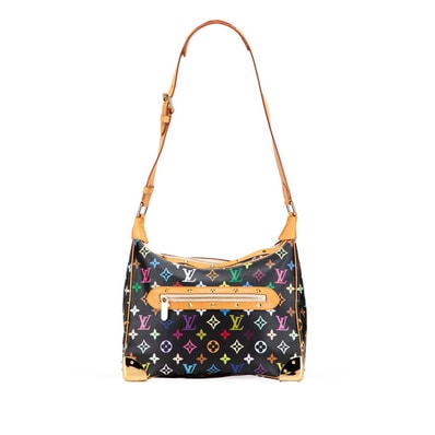 ルイ ヴィトン モノグラム マルチカラー ブローニュ ショルダーバッグ M92638 ノワール ブラック PVC レザー レディース LOUIS VUITTON 中古