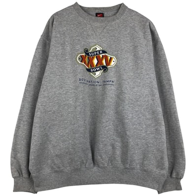 古着 ~00年代 ナイキ NIKE TEAM SUPER BOWL XXXV 第35回スーパーボウル プリントスウェットシャツ トレーナー メンズXL相当/eaa608077