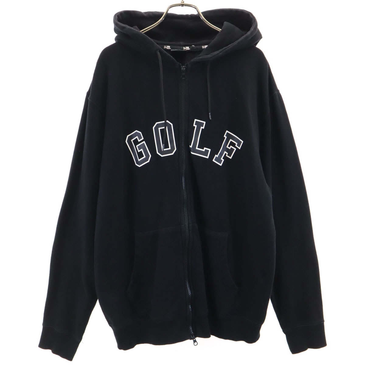NEW ERA ニューエラ 長袖 スウェット ジップパーカー XL ブラック