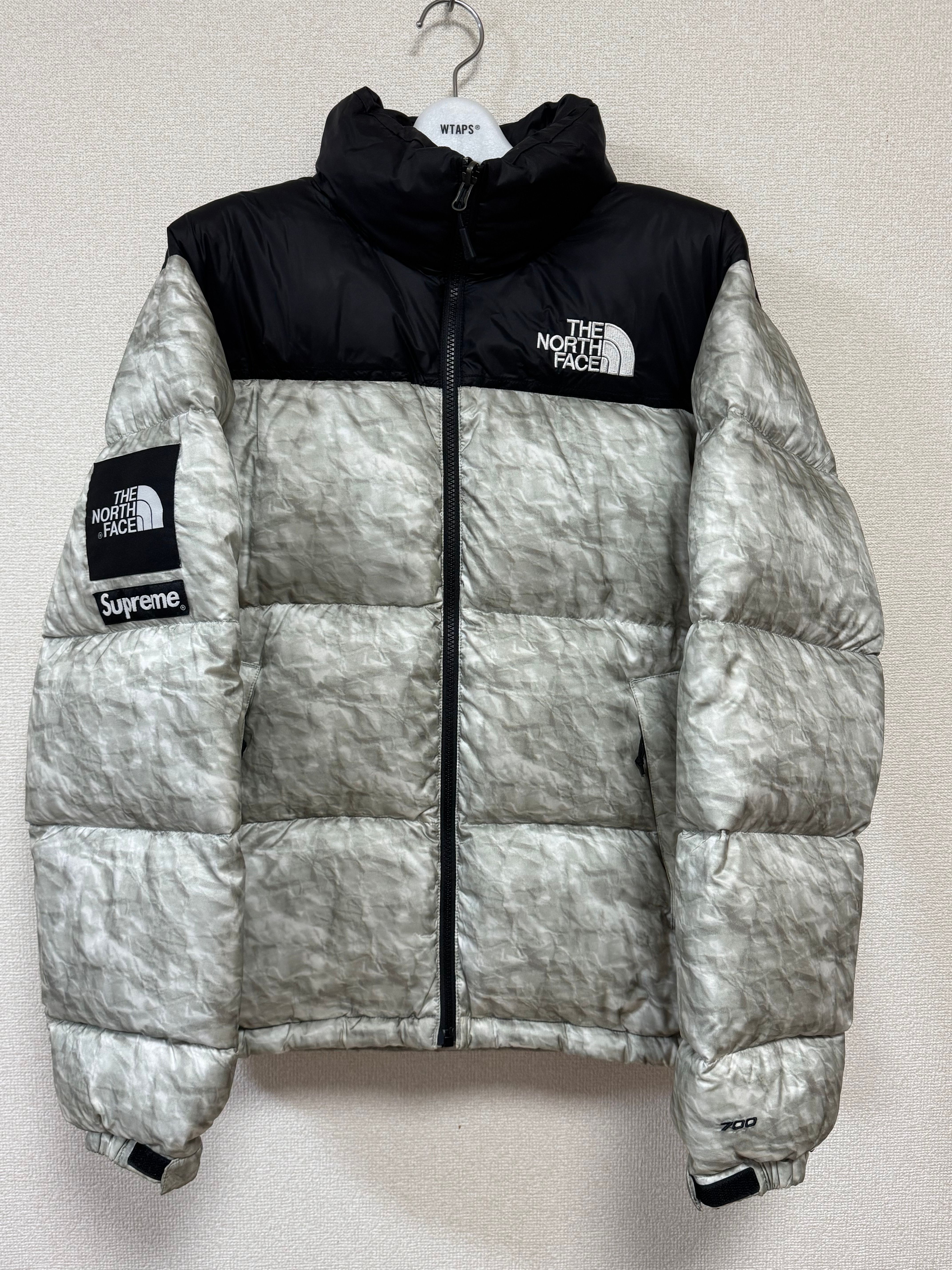 Supreme x The North Face Nuptse Jacket "White Paper Print"